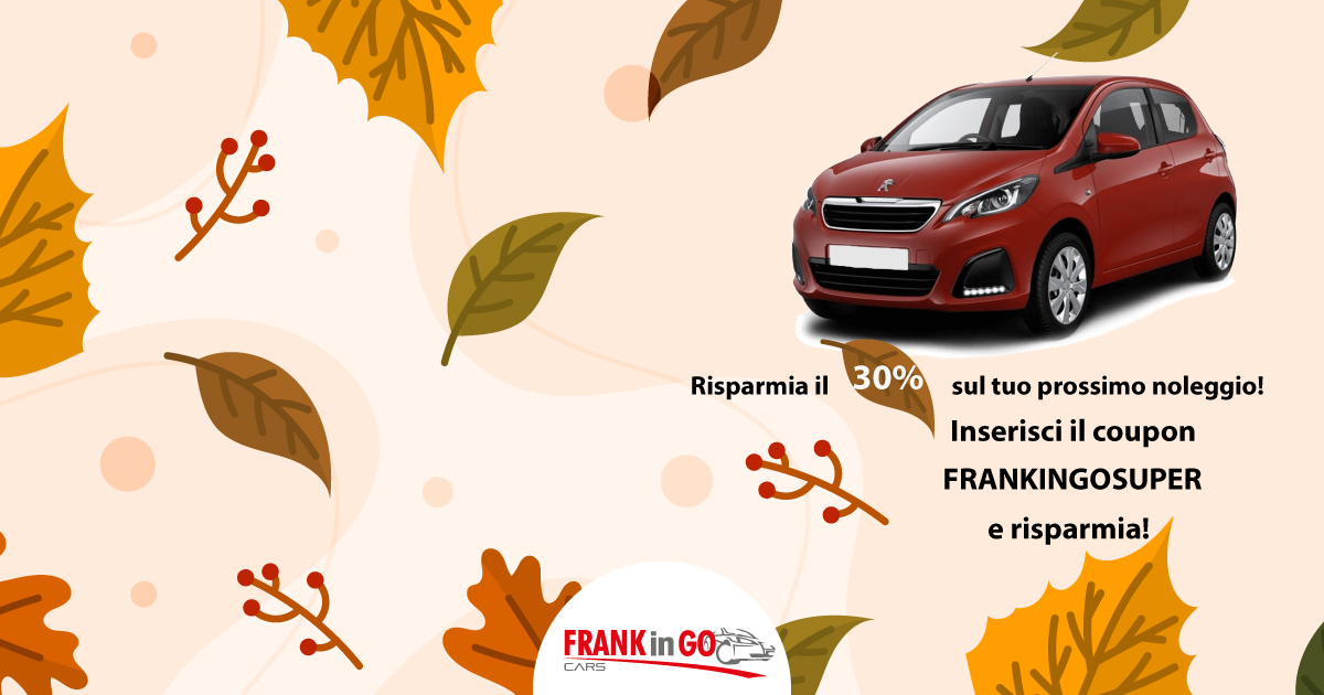 promozioni autunno 30% sul noleggio auto